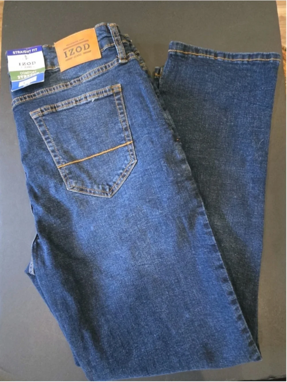 IZOD Men's Comfort Stretch Straight Fit Jean, Size 36x30 Canyon NWT (D-43)